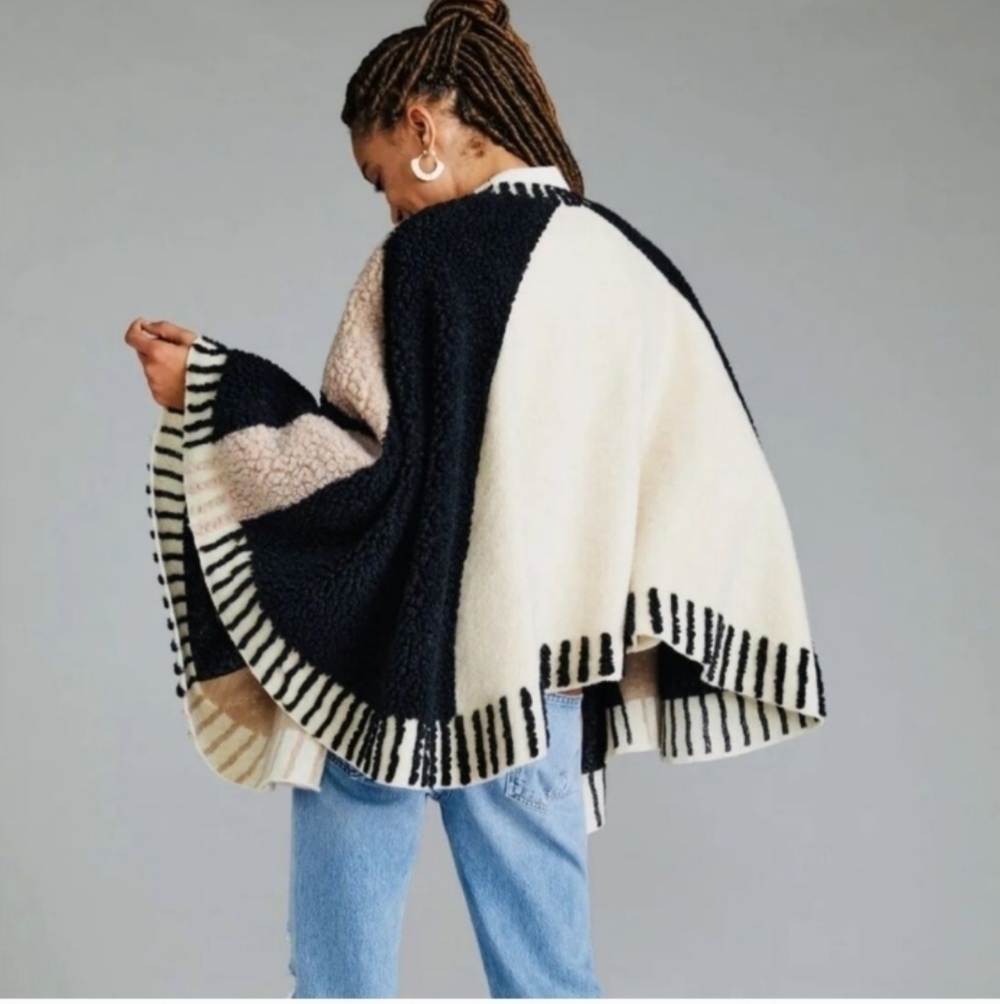 Anthropologie Maeve Dusk & Dawn Capelet Cape One Size NWT